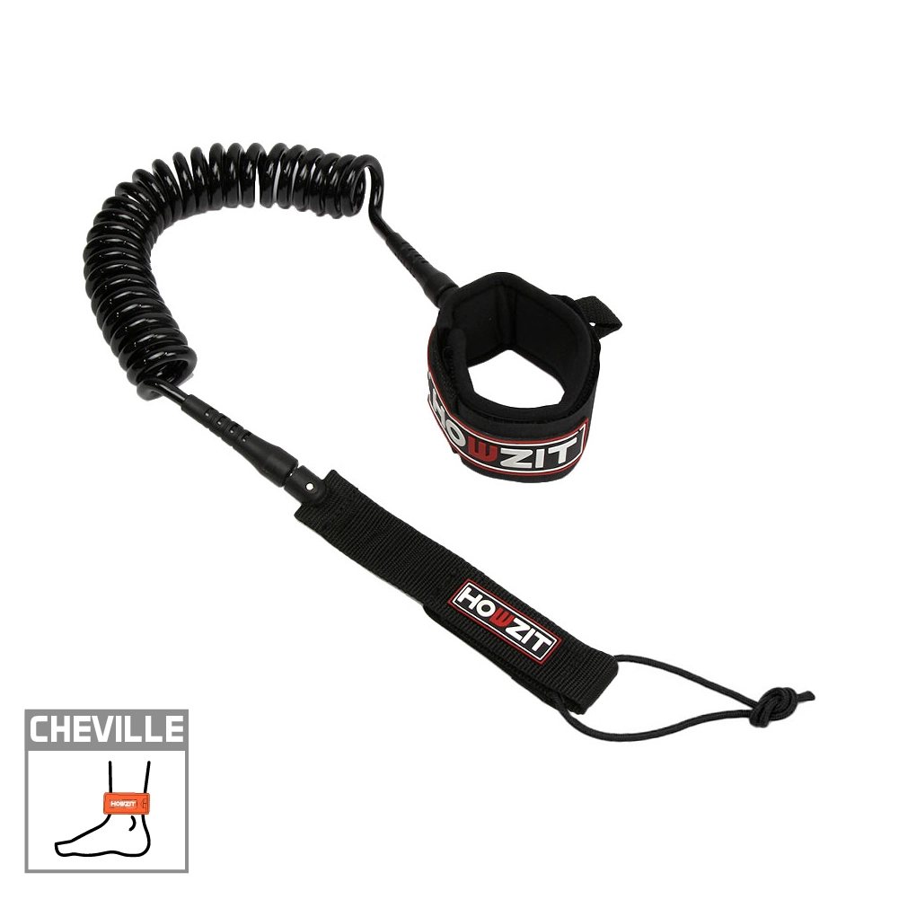 LEASH DE SUP HOWZIT COIL NOIR 5 LEASH DE SUP HOWZIT COIL NOIR – Image 5